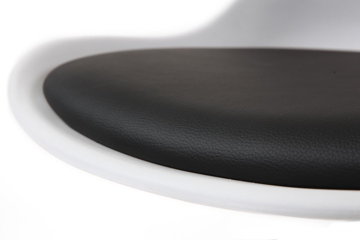 Design-Stuhl mit Rollen Wei� NEW STEEVY