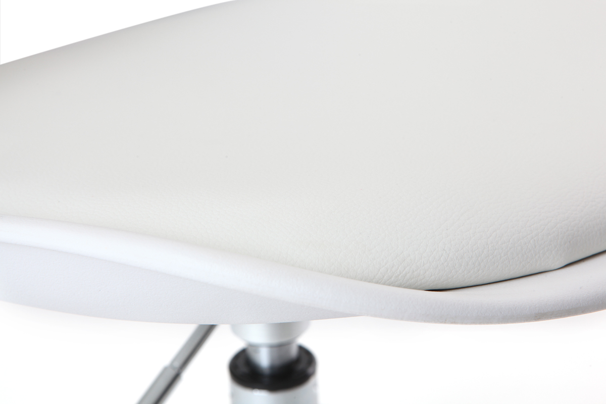 Design-Stuhl mit Rollen Wei NEW STEEVY