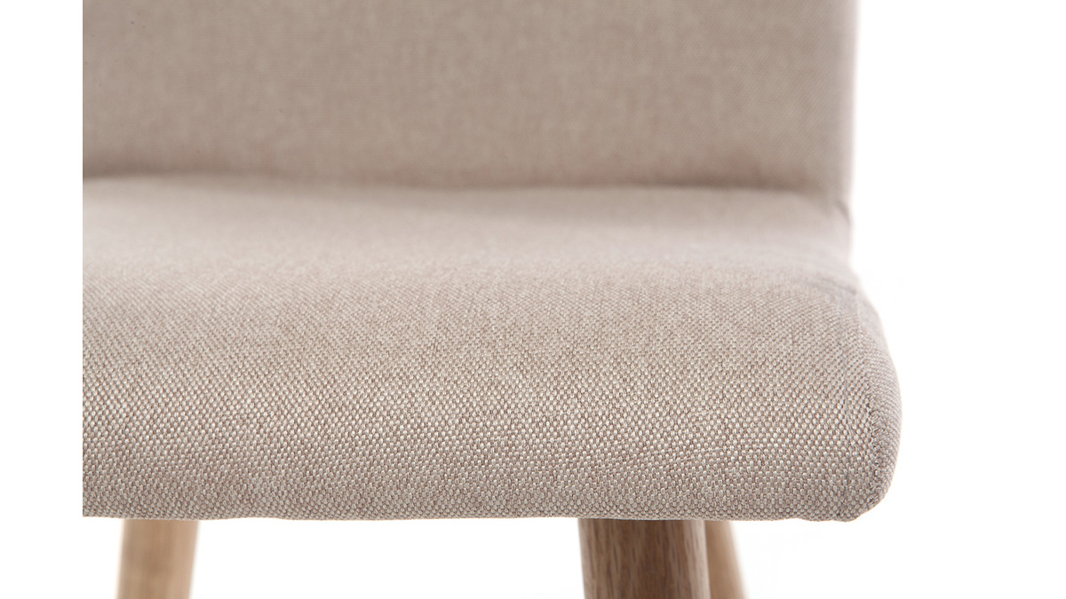 Design-Stuhl Naturfarben und Holz 2er-Set HORTA