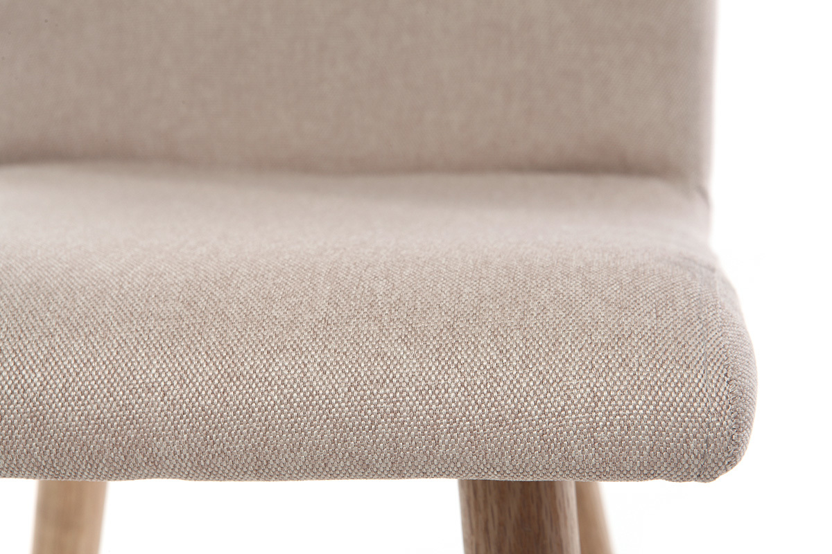 Design-Stuhl Naturfarben und Holz 2er-Set HORTA