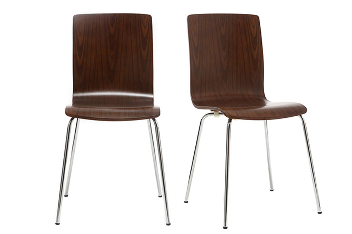 Design-Stuhl Nussbaum 2er-Set NELLY