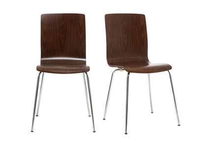 Design-Stuhl Nussbaum 2er-Set NELLY