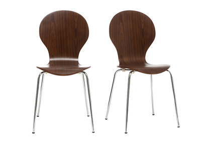 Design-Stuhl Nussbaum 2er-Set NEW ABIGAIL