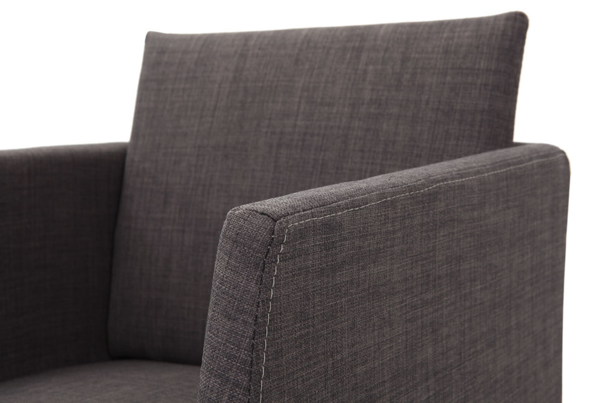 Design-Stuhl Polyester Grau und Chromstahl NEORA