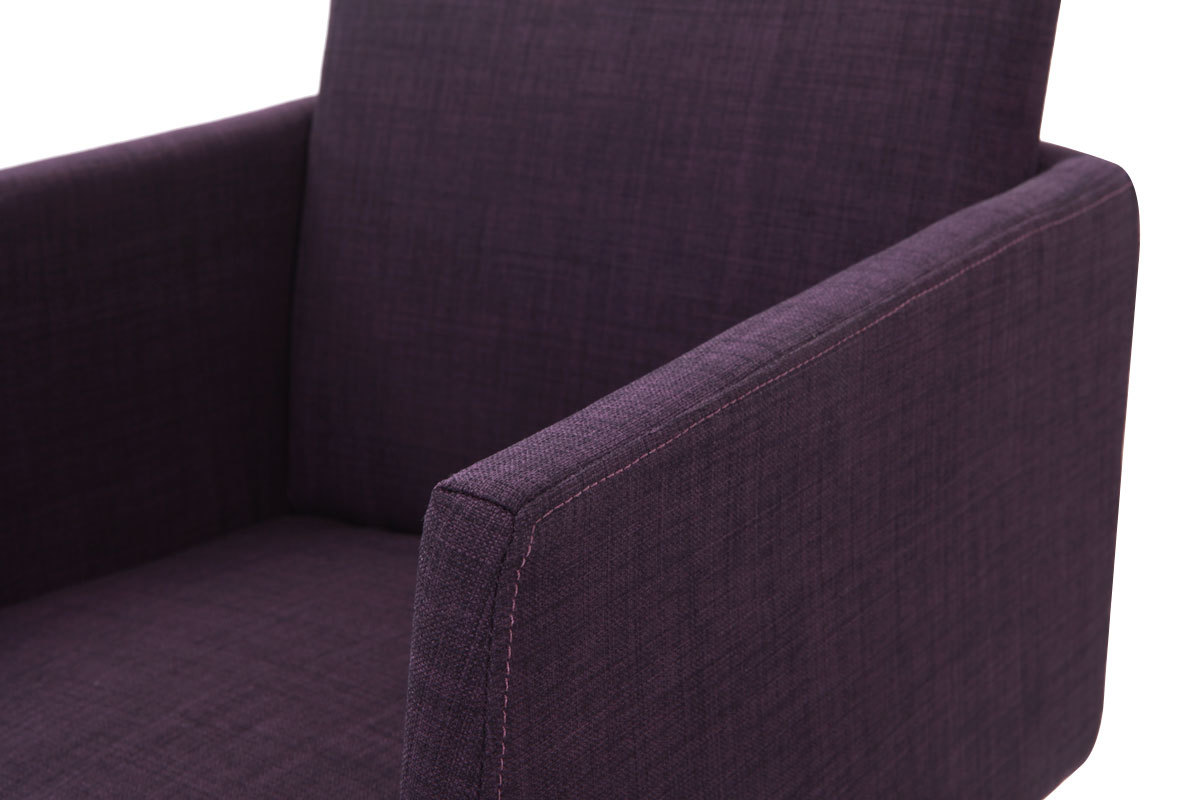 Design-Stuhl Polyester Violett und Chromstahl NEORA