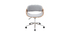 Design-Stuhl Rollen Weiß und helles Holz BENT