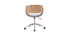 Design-Stuhl Rollen Weiß und helles Holz BENT