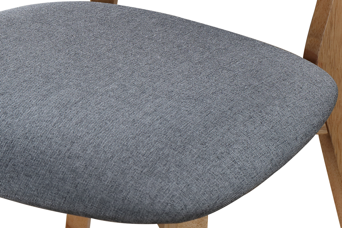 Design-Stuhl Vintage Grau mit Holzbeinen 2er-Set MARIK