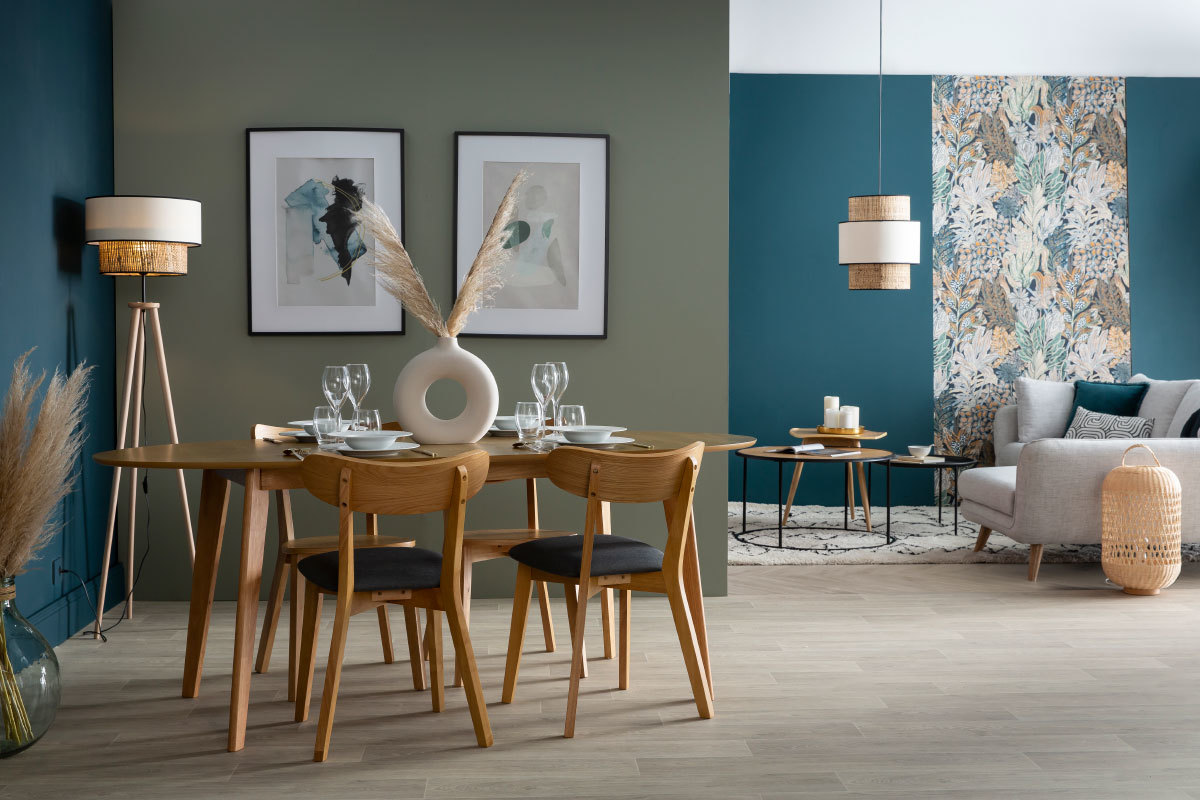 Design-Stuhl Vintage Grau mit Holzbeinen 2er-Set MARIK