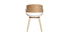 Design-Stuhl Weiß und helles Holz BENT