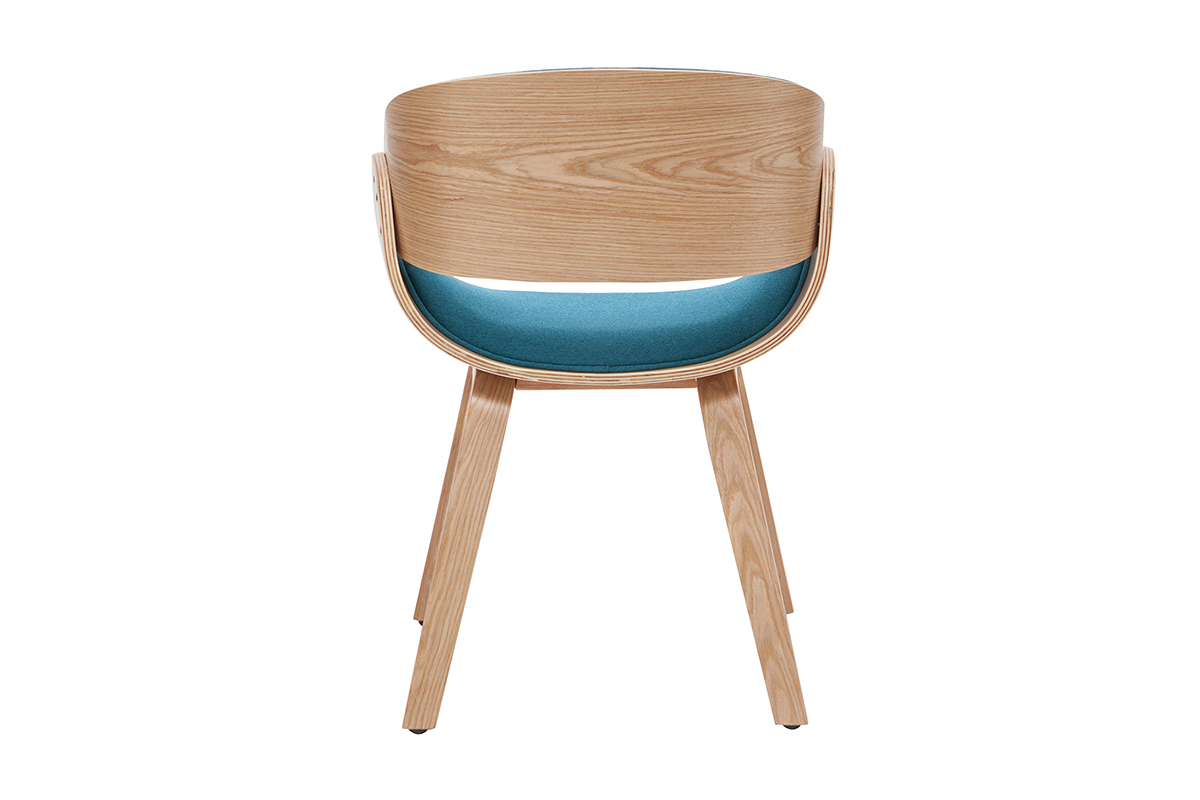 Design-Stuhl Wei und helles Holz BENT