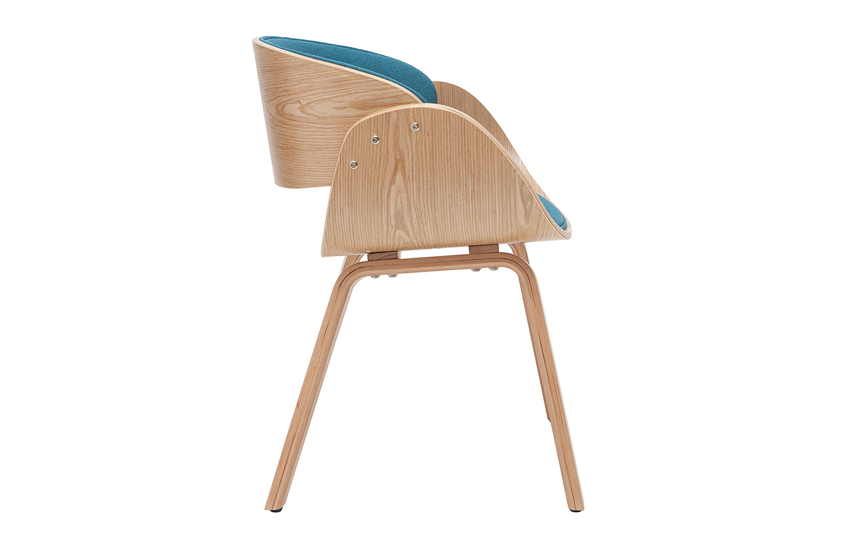 Design-Stuhl Wei und helles Holz BENT