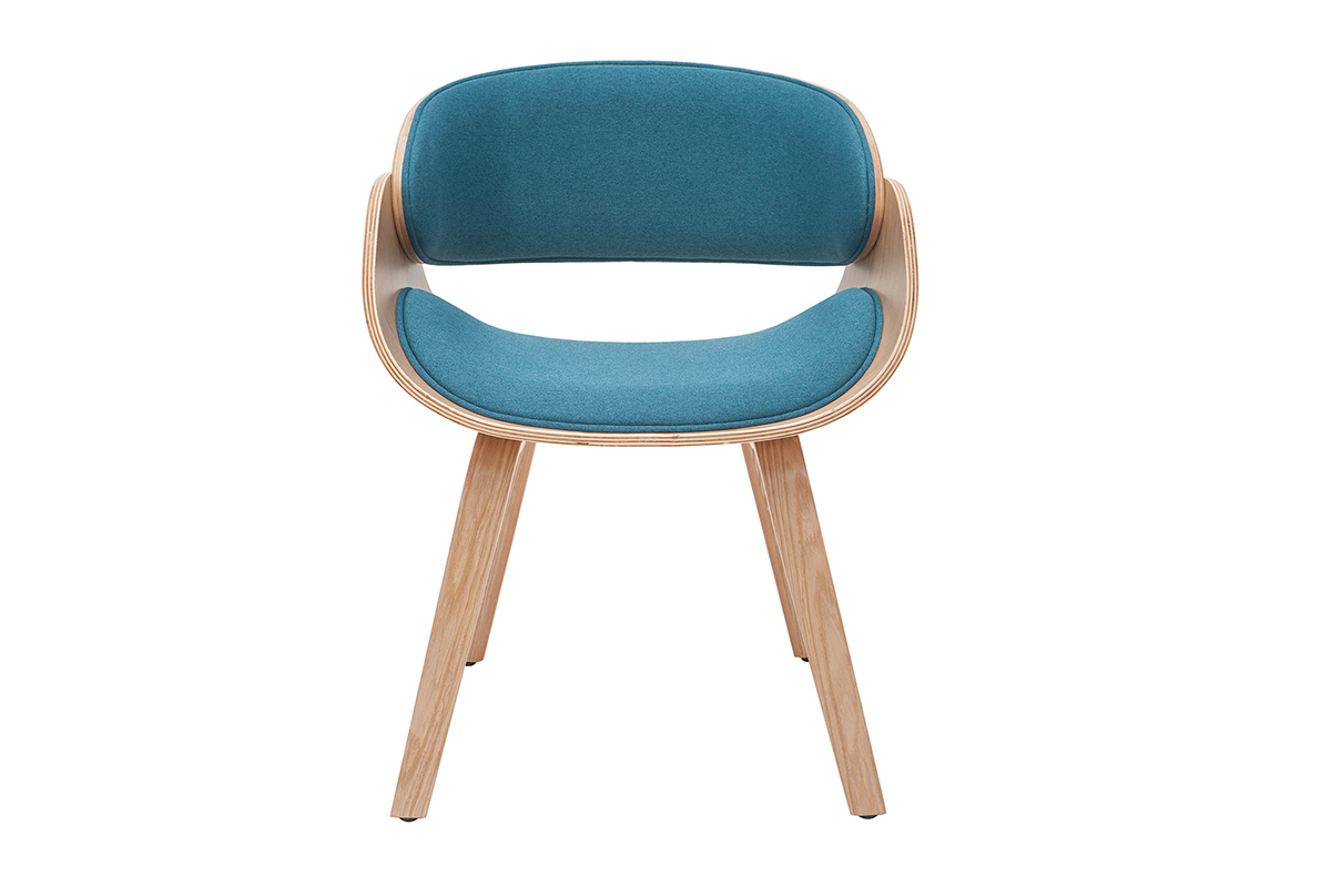 Design-Stuhl Wei und helles Holz BENT