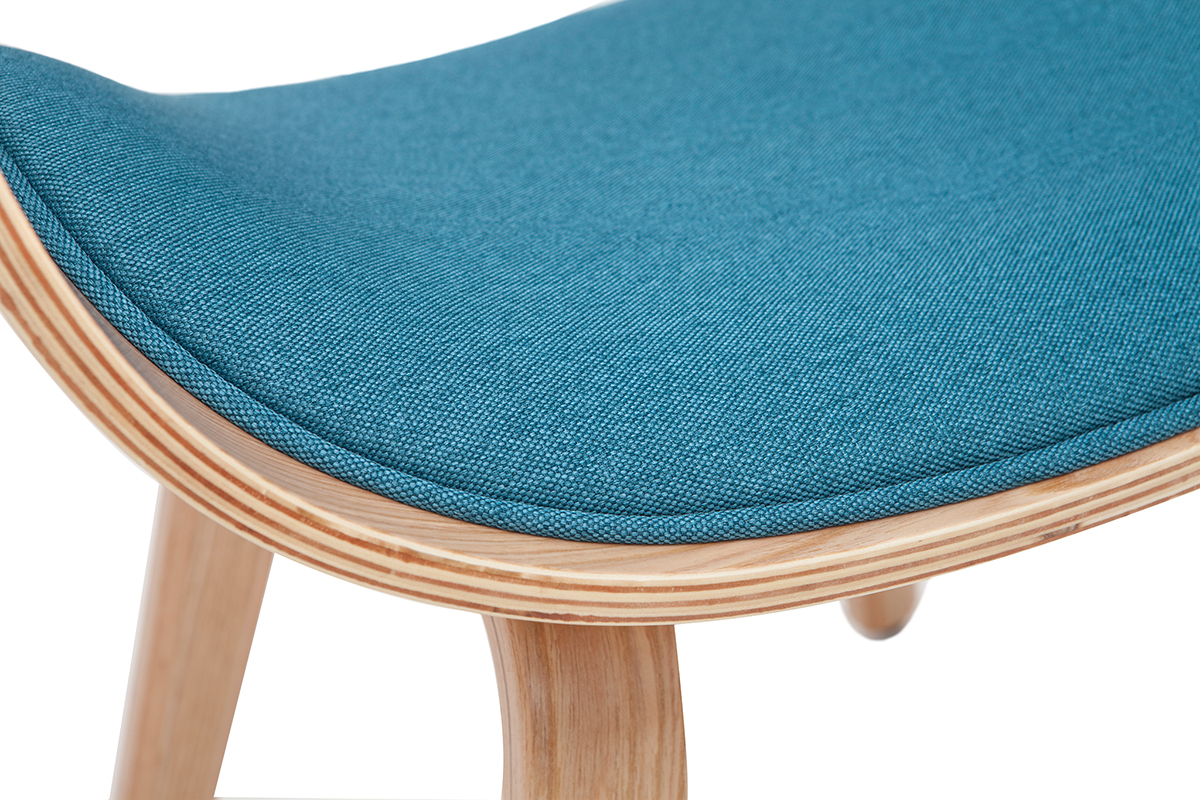 Design-Stuhl Wei und helles Holz BENT