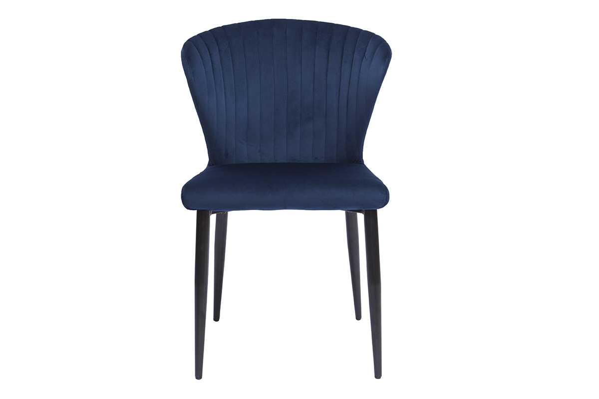 Design-Sthle aus blauem Samt (2er-Set) KAYEL