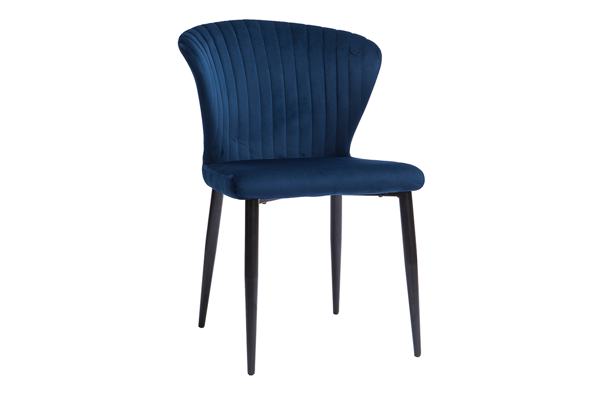 Design-Sthle aus blauem Samt (2er-Set) KAYEL