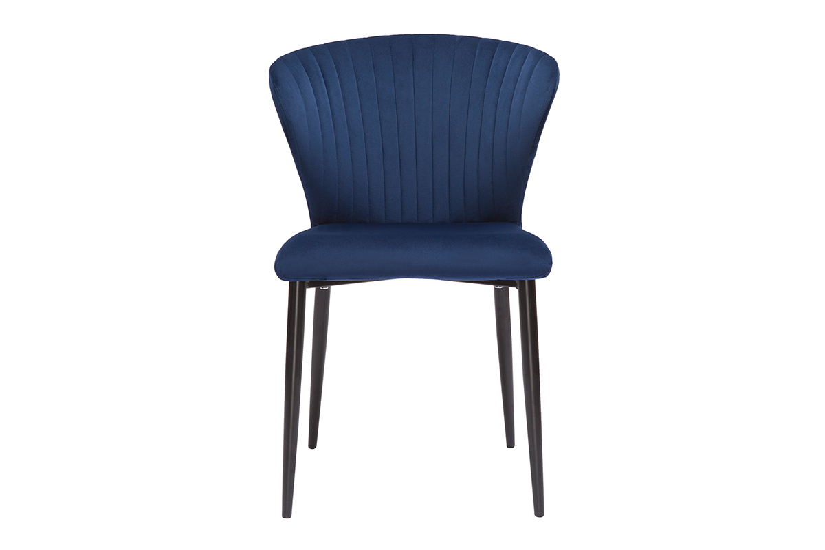 Design-Sthle aus blauem Samt (2er-Set) KAYEL