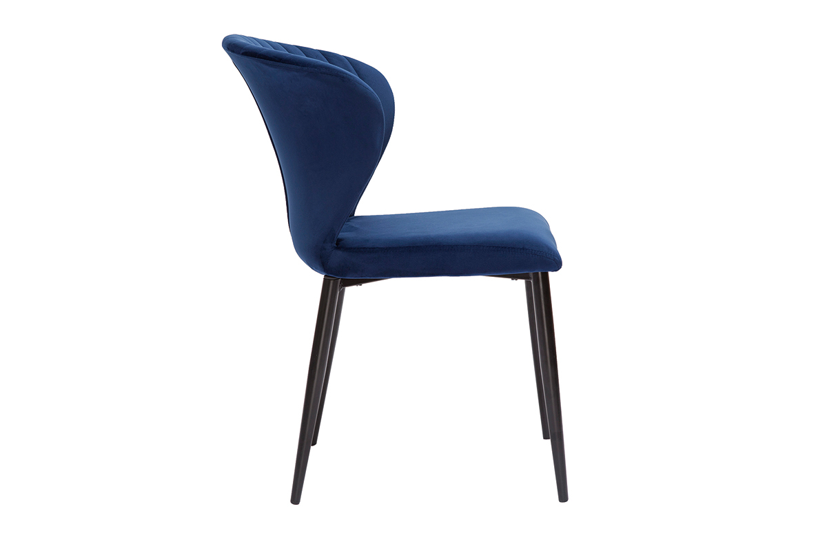 Design-Sthle aus blauem Samt (2er-Set) KAYEL
