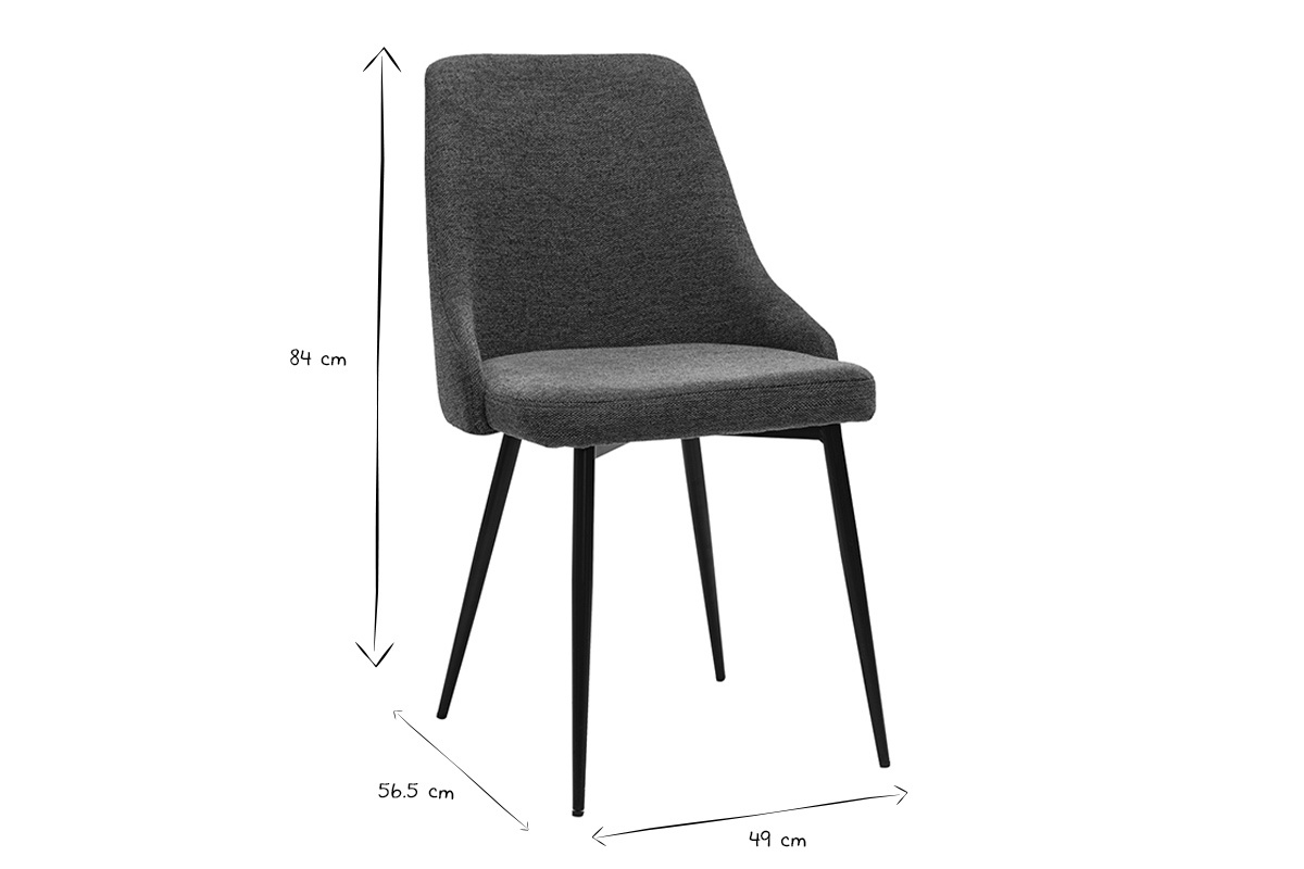 Design-Sthle aus dunkelgrnem strukturiertem Samteffektgewebe und schwarzem Metall (2er-Set) CULT