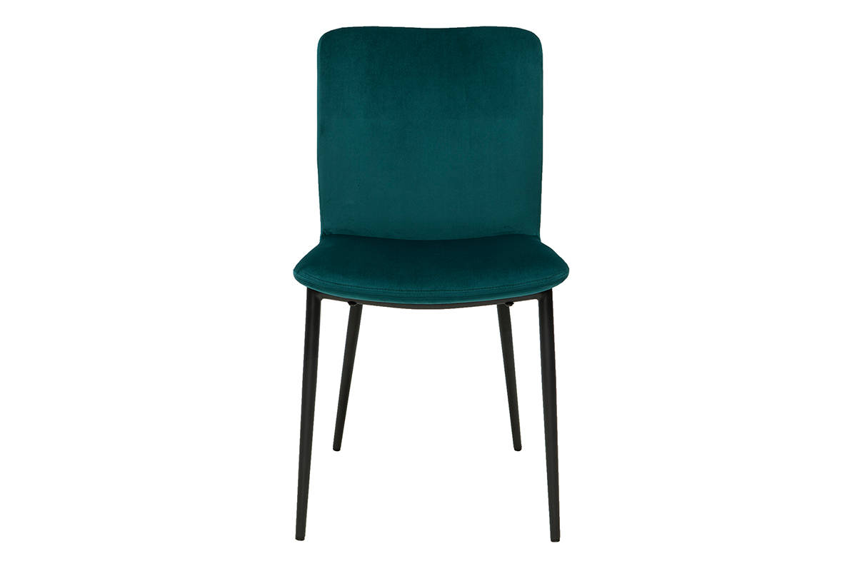 Design-Sthle aus petrolblauem Samt (2er-Set) FOSTY