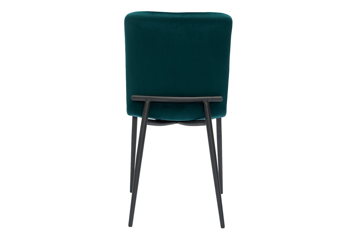 Design-Sthle aus petrolblauem Samt (2er-Set) FOSTY