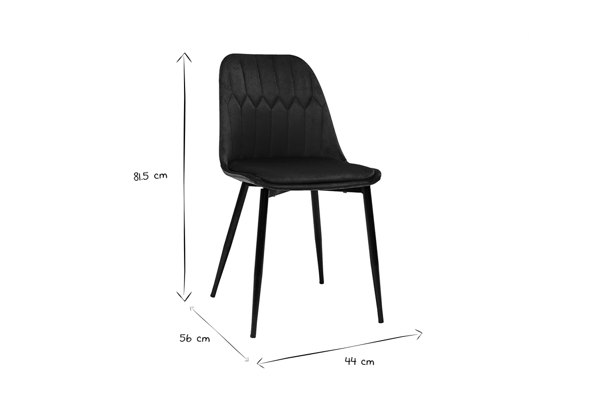 Design-Sthle aus petrolblauem Samt und Metallbeinen (2er-Set) FUSE