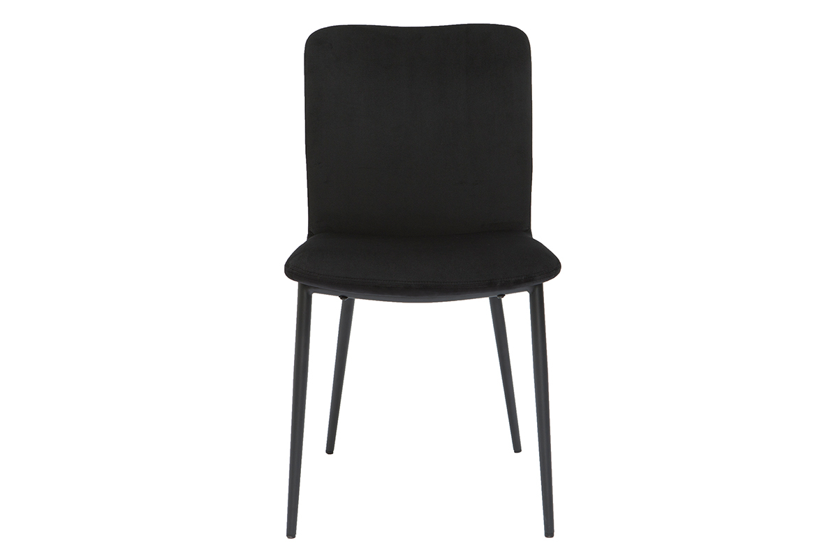 Design-Sthle aus schwarzem Samt (2er-Set) FOSTY