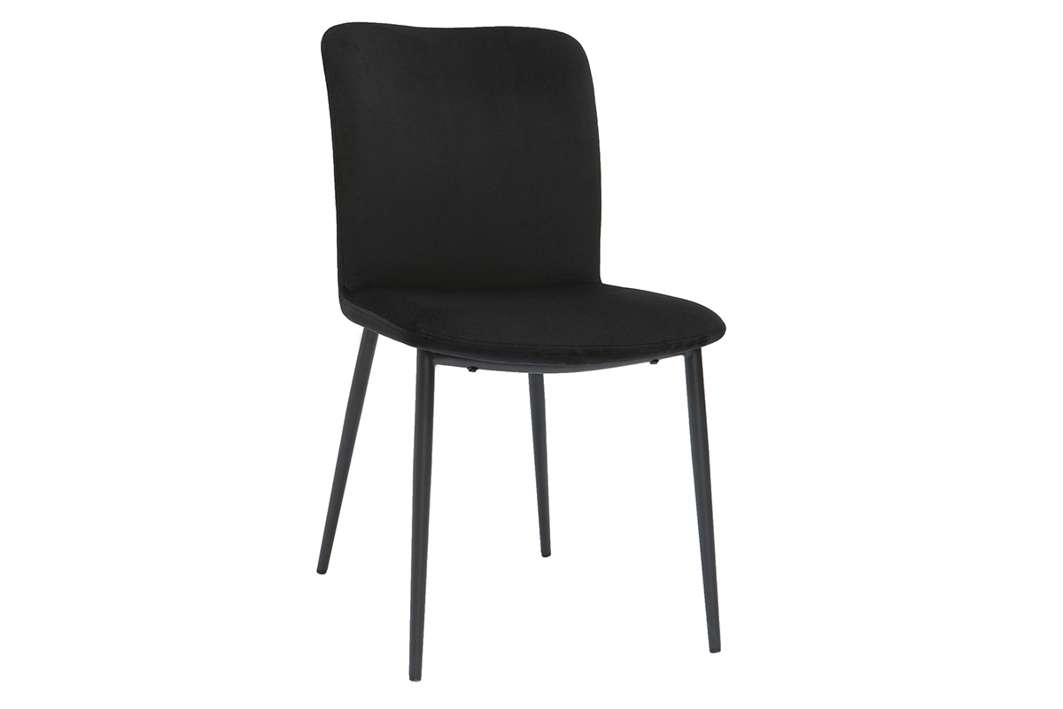 Design-Sthle aus schwarzem Samt (2er-Set) FOSTY