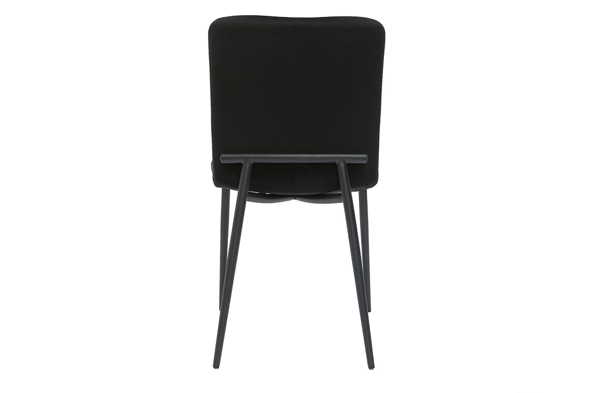 Design-Sthle aus schwarzem Samt (2er-Set) FOSTY