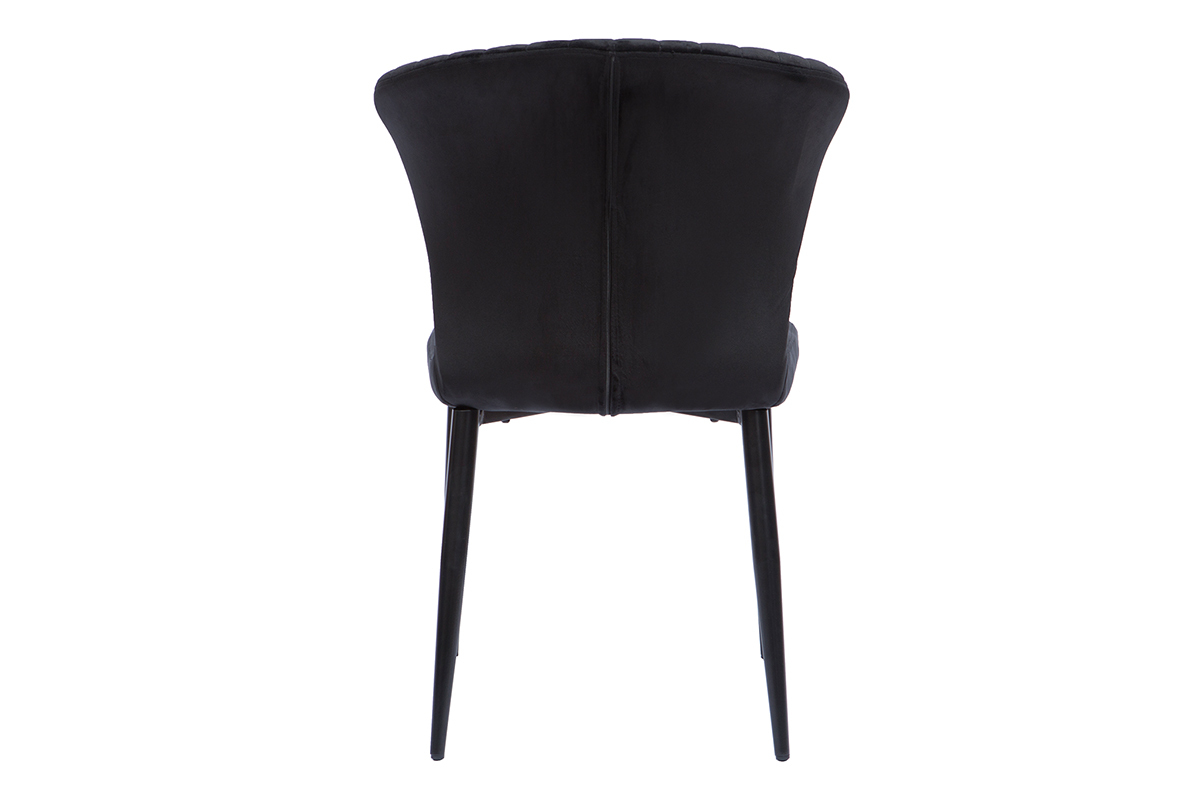 Design-Sthle aus schwarzem Samt (2er-Set) KAYEL