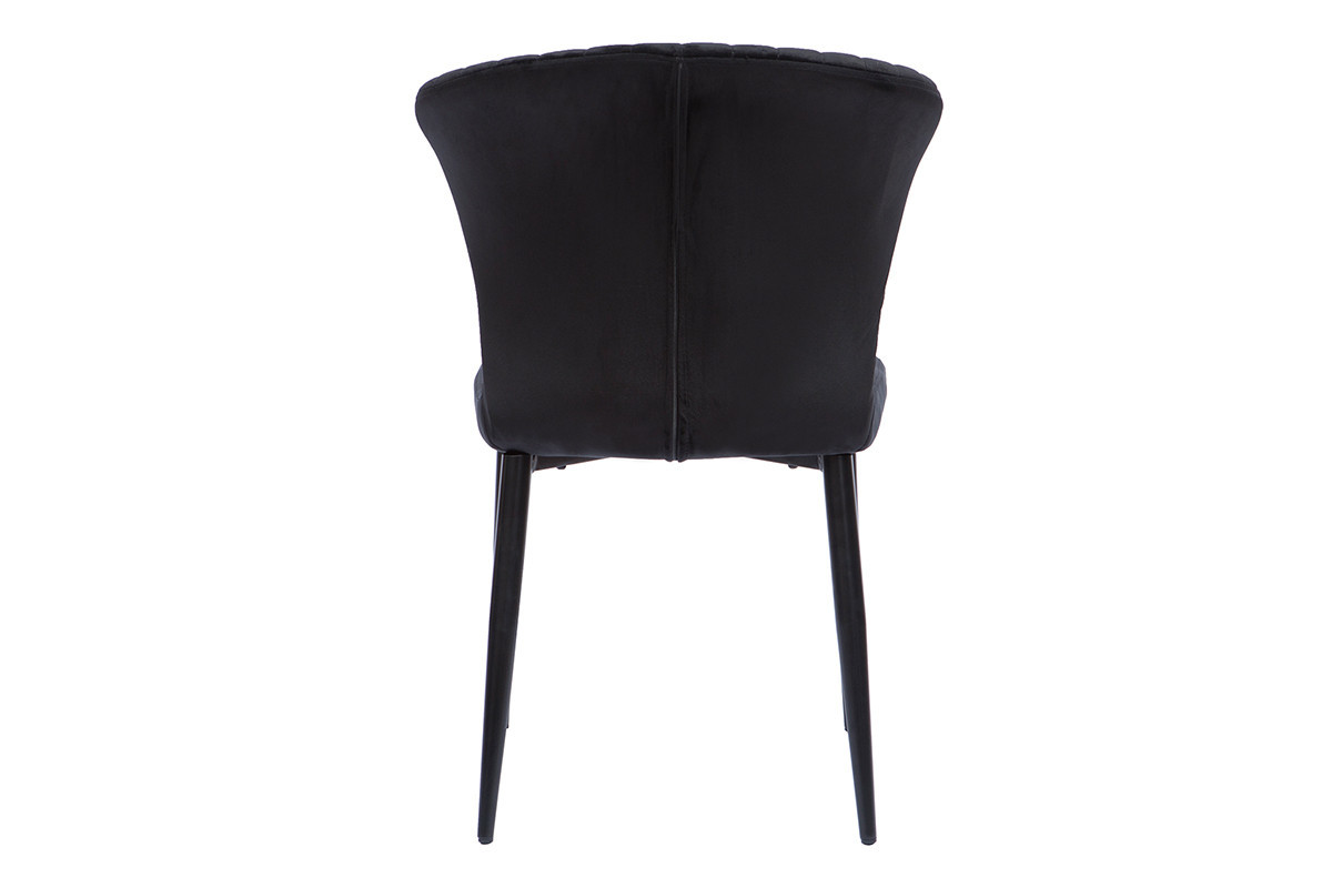 Design-Sthle aus schwarzem Samt (2er-Set) KAYEL