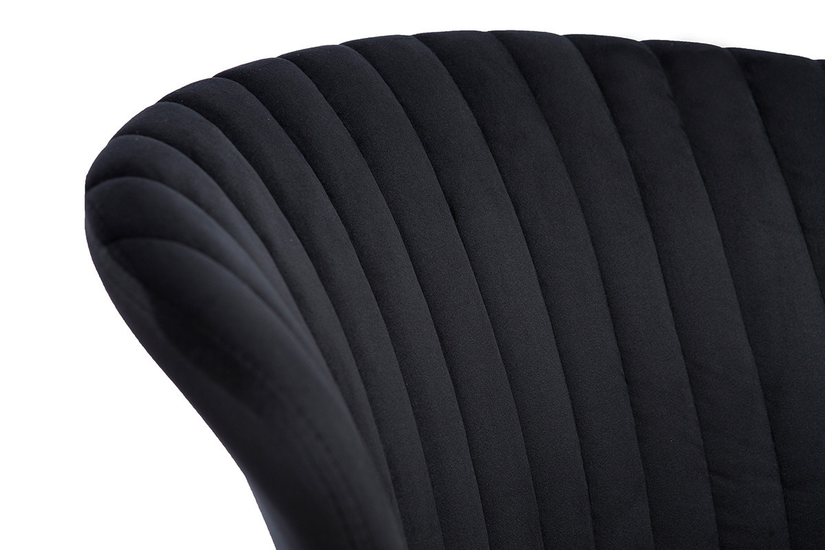 Design-Sthle aus schwarzem Samt (2er-Set) KAYEL