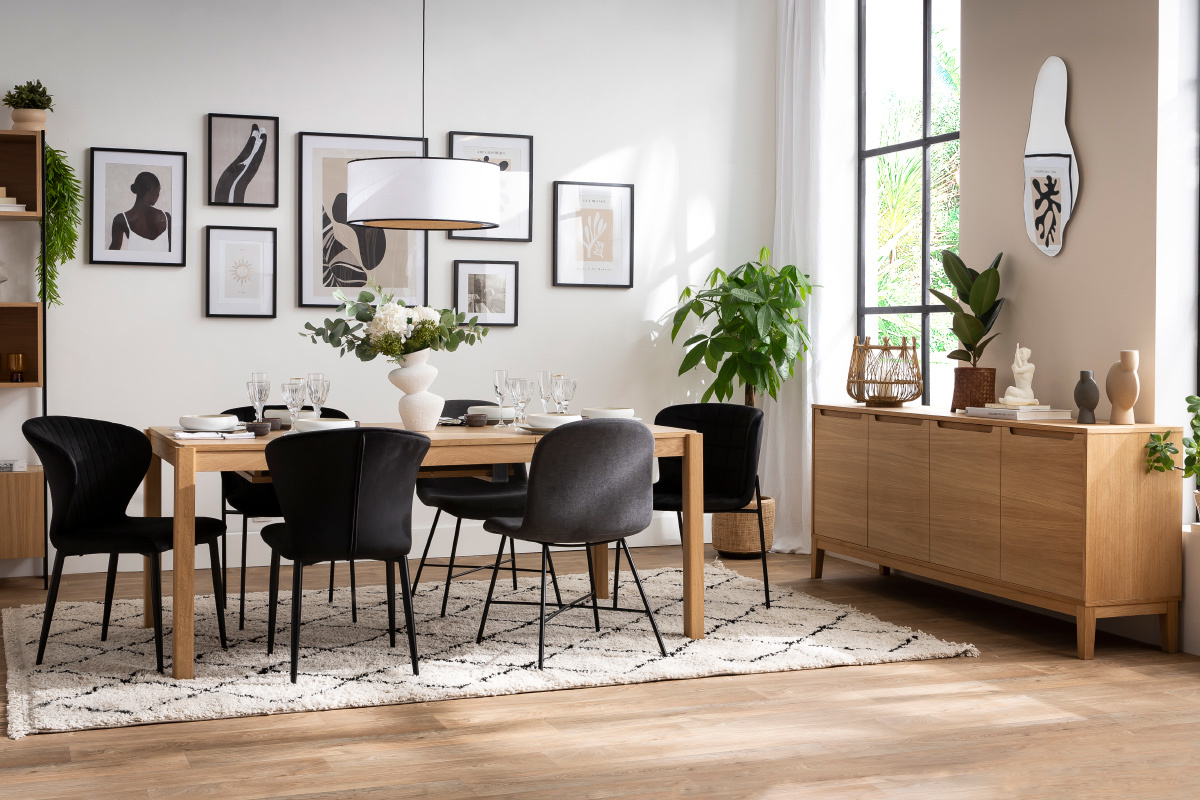 Design-Sthle aus schwarzem Samt (2er-Set) KAYEL