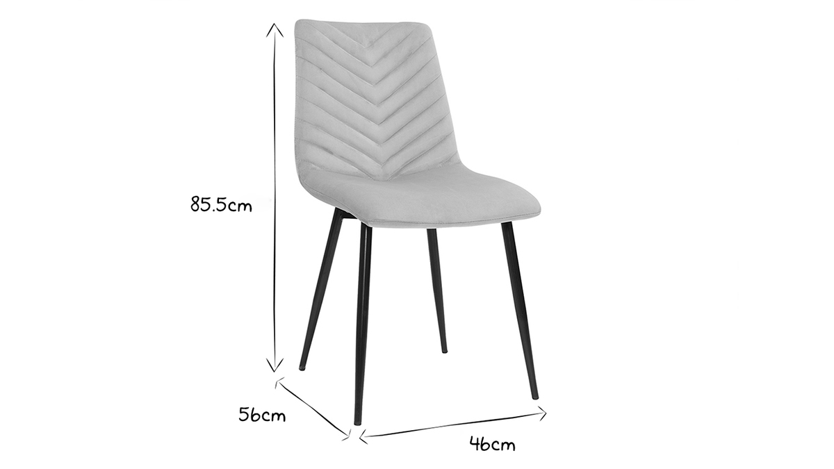 Design-Sthle aus taupefarbenem Samtstoff und schwarzem Metall (2er-Set) PUMPKIN