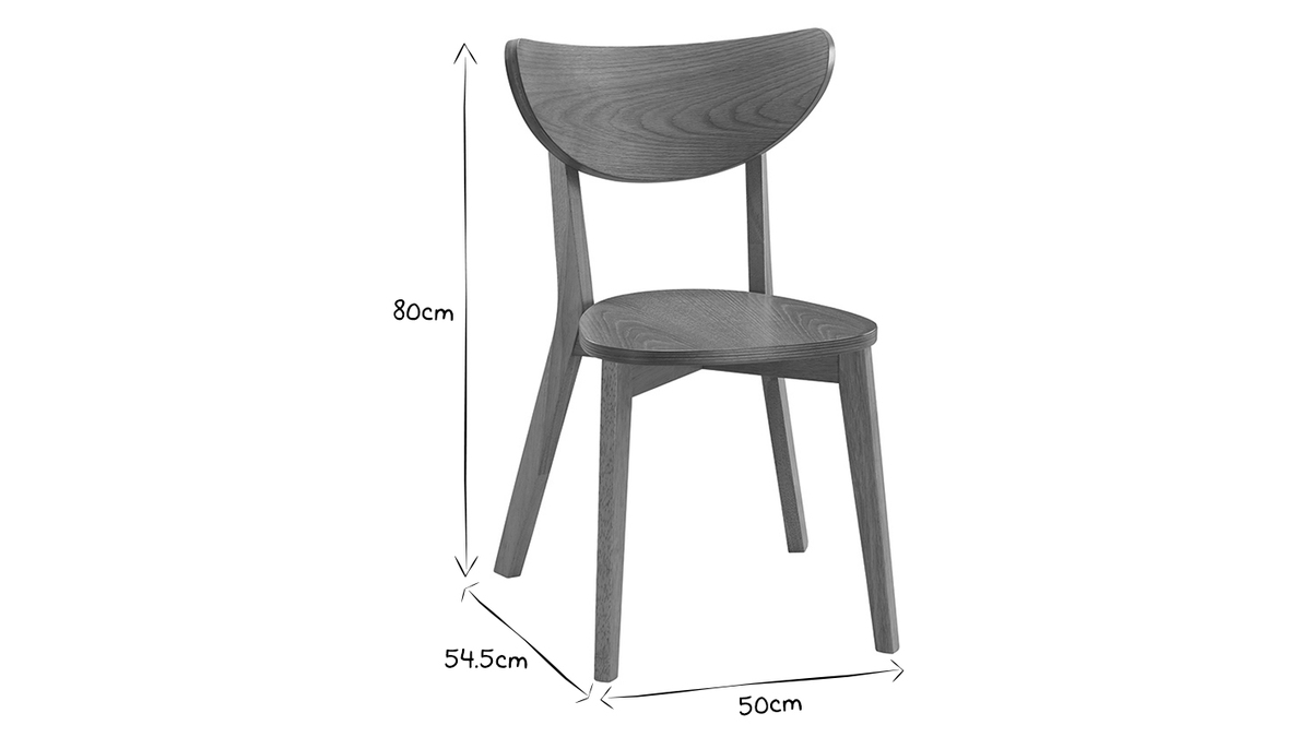 Design-Stühle Eiche LEENA (2er-Set)
