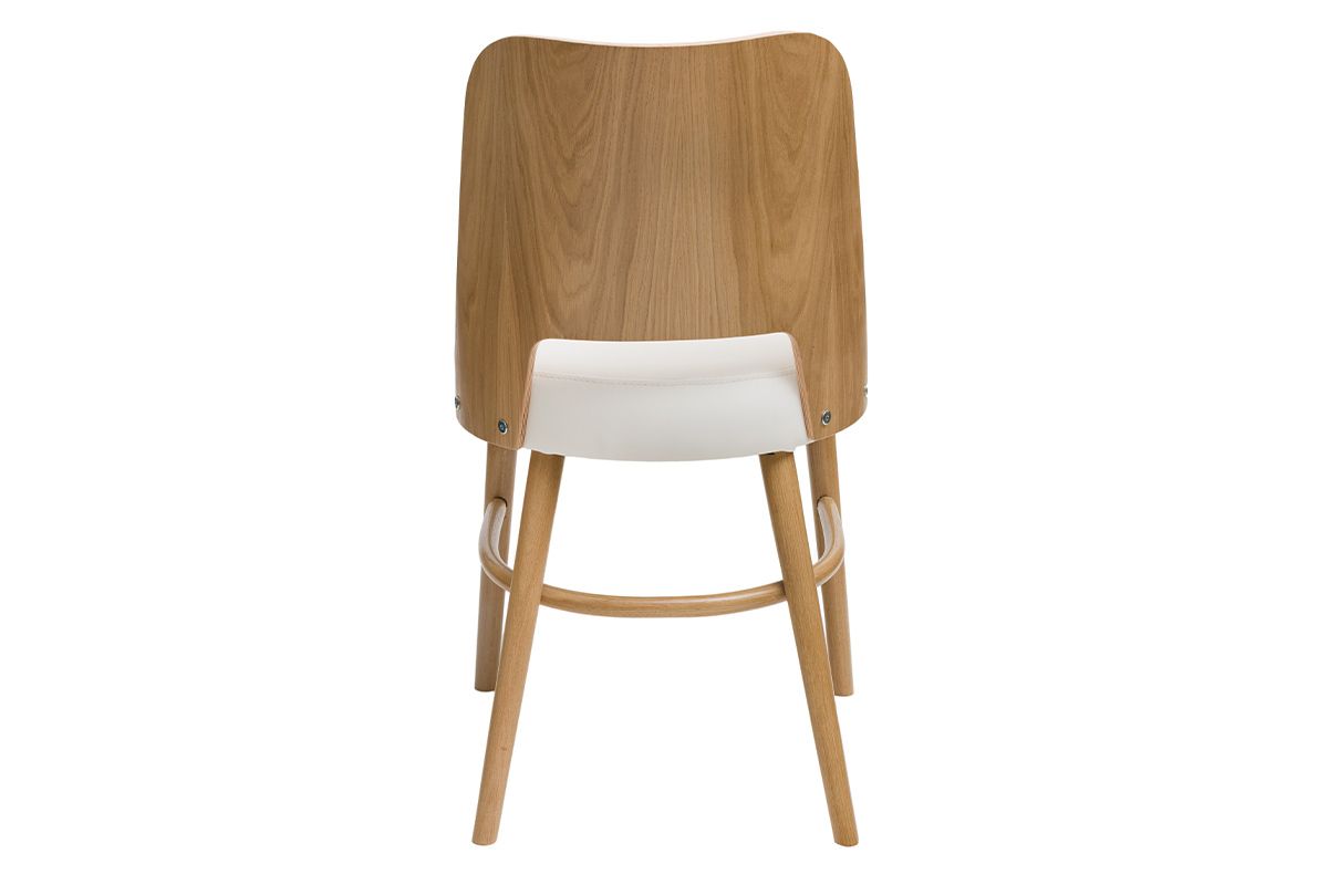 Design-Sthle Eichenholz und weie Sitzflche (2er-Set) EDITO
