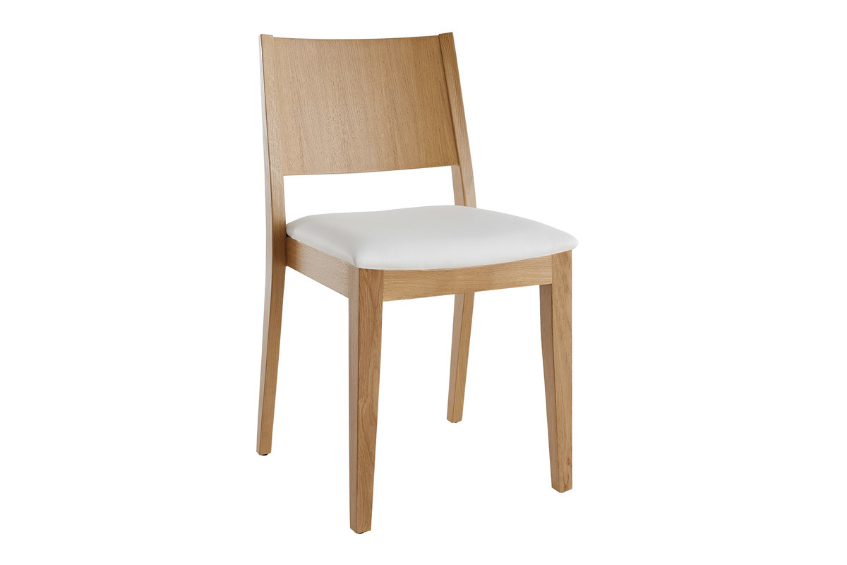 Design-Sthle Eichenholz und weie Sitzflche (2er-Set) MELVIL