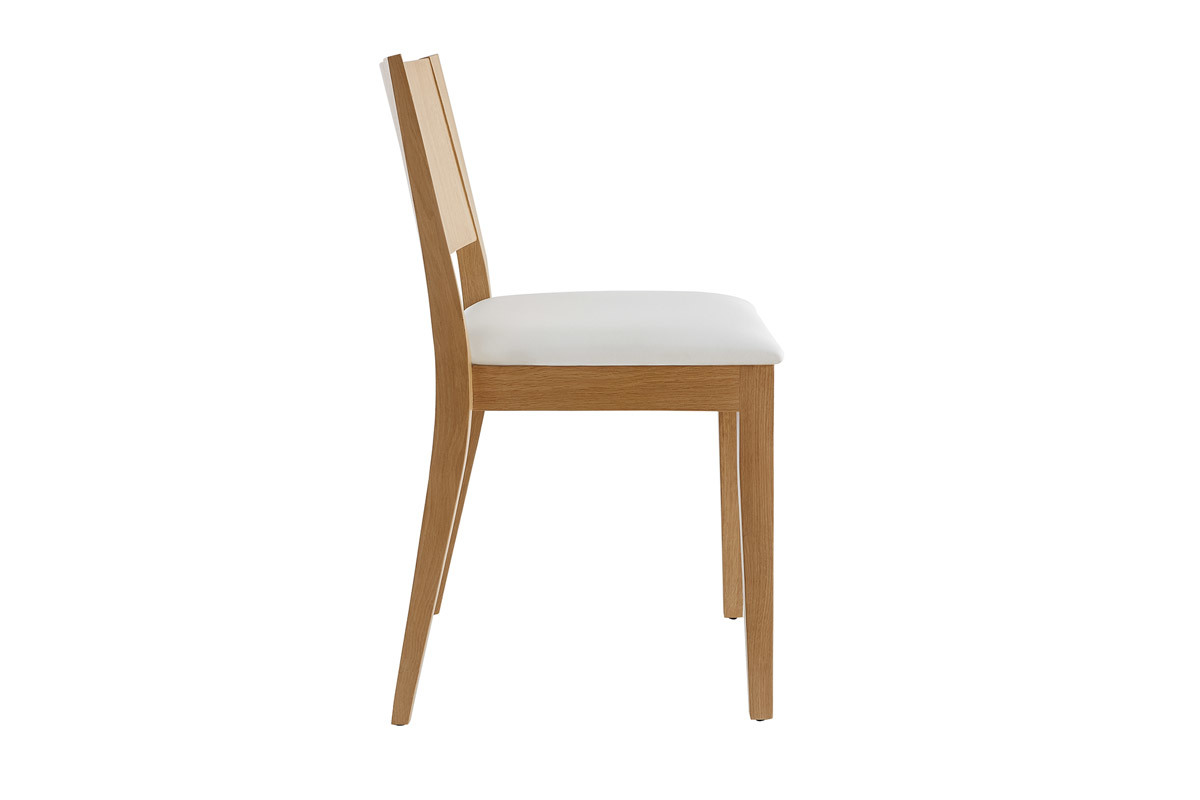 Design-Sthle Eichenholz und weie Sitzflche (2er-Set) MELVIL