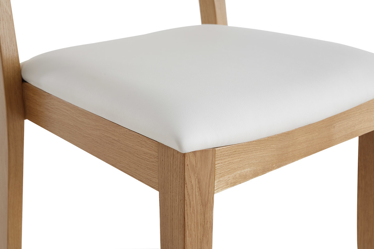 Design-Sthle Eichenholz und weie Sitzflche (2er-Set) MELVIL