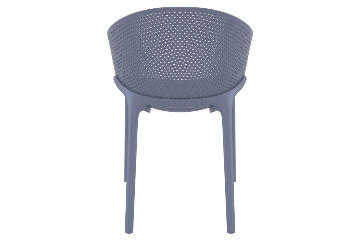 Design-St�hle Grau stapelbar Indoor/Outdoor (4-er Satz) OSKOL
