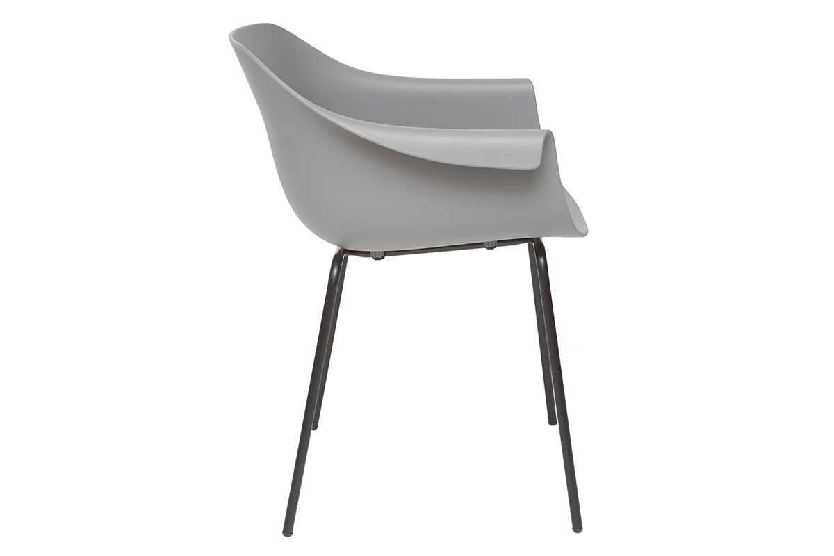Design-Sthle Grau und Schwarz (2er-Satz) COUTURE