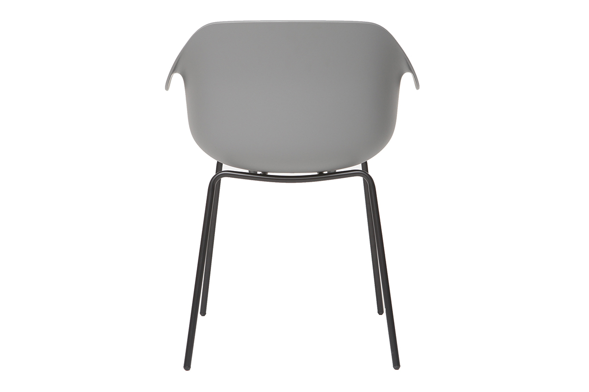 Design-Sthle Grau und Schwarz (2er-Satz) COUTURE