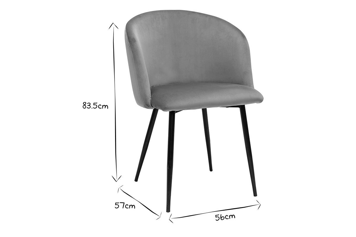 Design-Sthle in grnem Samt (2er-Set) VANITY