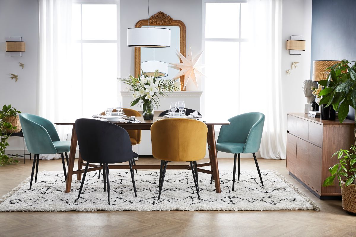 Design-Sthle in grnem Samt (2er-Set) VANITY
