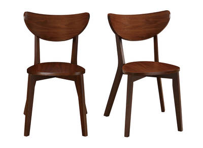 Design-Stühle Nussbaum LEENA (2er-Set)