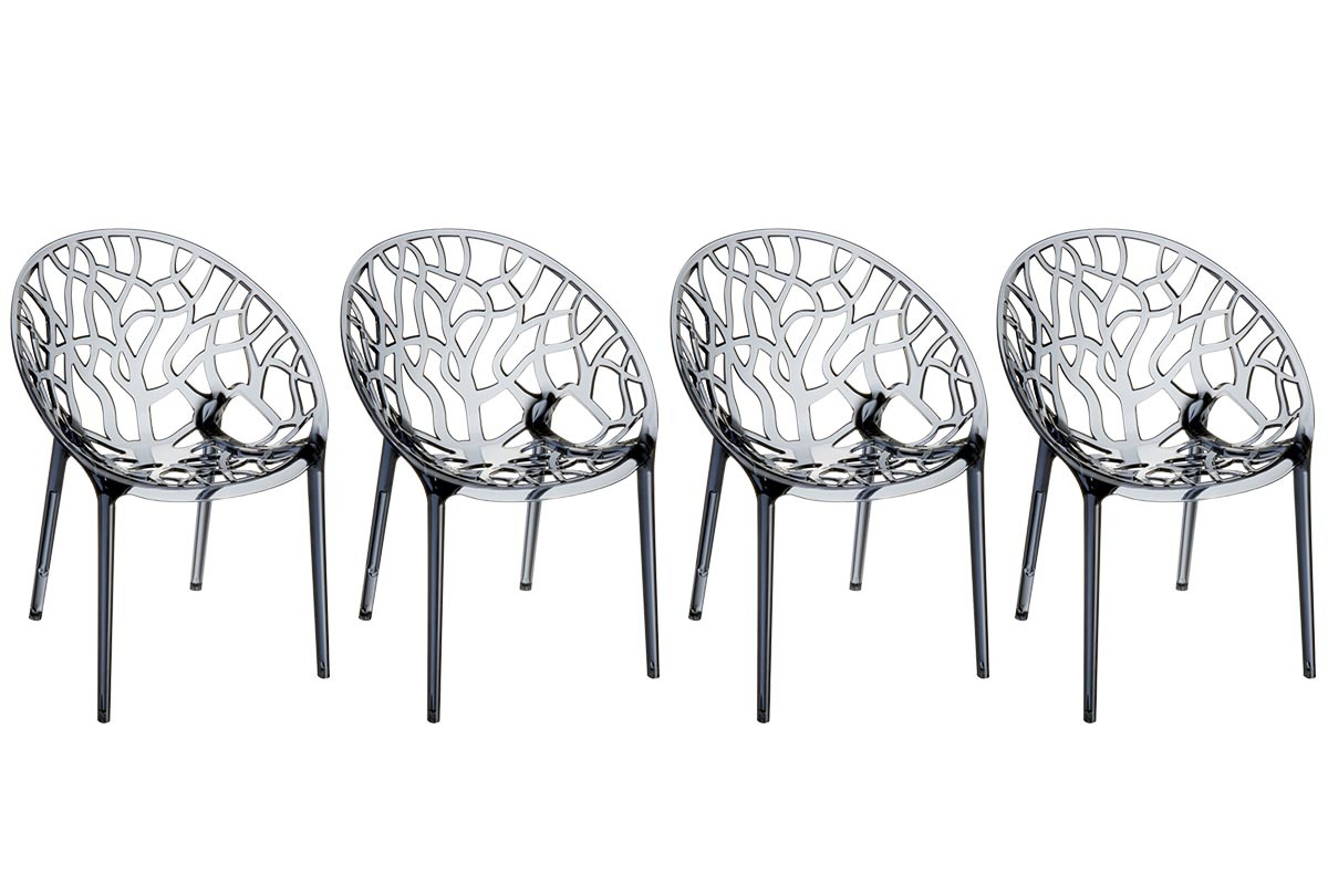 Design-Sthle Rauchgrau 4er-Set ARBOL