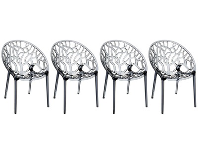 Design-St&uuml;hle Rauchgrau 4er-Set ARBOL