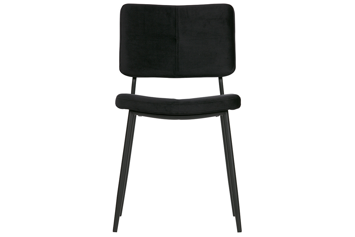 Design-Sthle Samt Schwarz (2er-Set) GAB