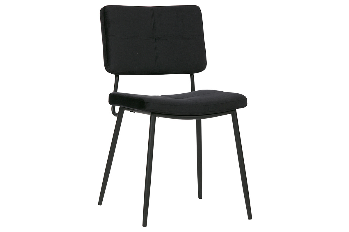 Design-Sthle Samt Schwarz (2er-Set) GAB
