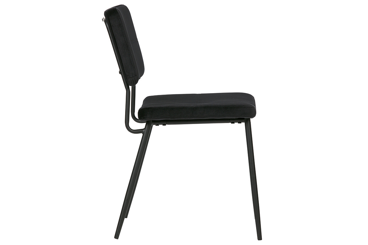 Design-Sthle Samt Schwarz (2er-Set) GAB
